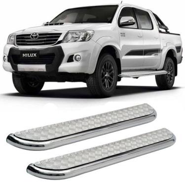 Imagem de Estribo Hilux 2011 2012 2013 2014 2015 Cromado Plataforma CD - Solar