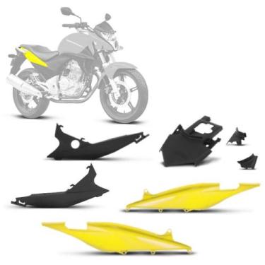 Imagem de Kit Carenagem Moto Honda CB 300R 2010 a 2012 3 Peças Cromo Forte Subst