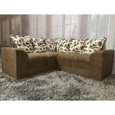 Imagem de Sofá de Canto Belo 5 Lugares Suede Bege 607/311 - Fábrica de Úba