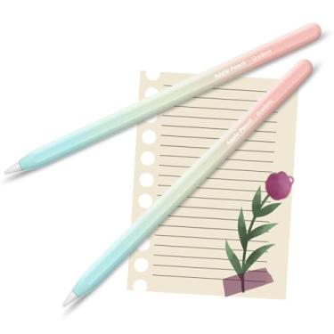 Imagem de Apple Pencil Skin [Pacote com 2] Capa de Vinil Premium Ultra Fina 3M Tinta Dourada Greenguard Capa Completa para Apple Pencil Cor Gradiente – 2ª Geração (G07)