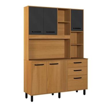 Imagem de Armário com Balcão Completo Cozinha Luna 6 Portas 2 Gavetas - CASAMIA,