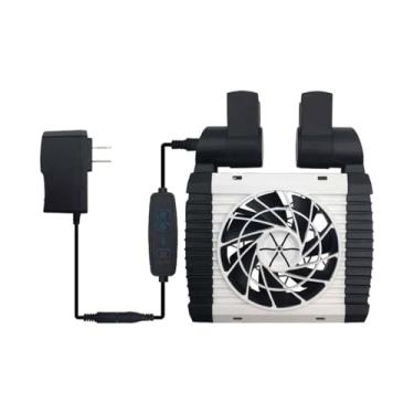 Imagem de Fenteer Ventilador resfriador de aquário para resfriar água de aquário Ventilador de resfriamento silencioso de 5-15 mm Braçadeira ajustável para de