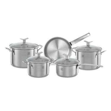 Imagem de Jogo de Panelas Electrolux Inox com 5 Peças, Prata, 5
