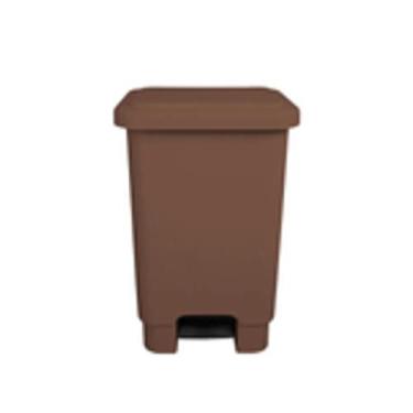 Imagem de Lixeira 25L Quadrada C/Pedal - JSN, Marrom