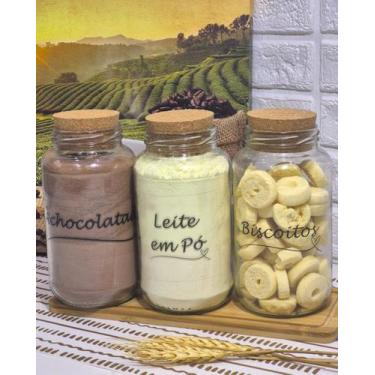 Imagem de Cantinho do Café, 3 Potes 810ml  Achocolatado, Açúcar, Biscoito, Café,