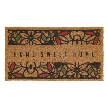 Imagem de Tapete de Vinil 40x60cm HOME SWEET HOME – Antiderrapante, Emborrachado, Resistente, Fácil de Limpar – Para Entrada, Porta, Sala, Escritório, Casa, Decorativo