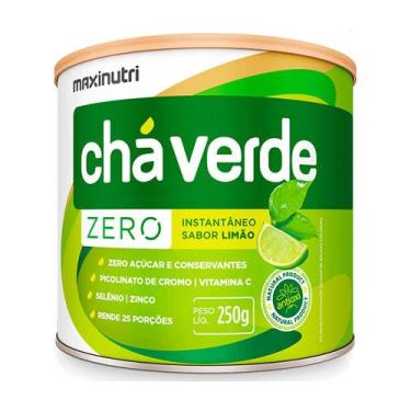 Imagem de Chá Verde Solúvel Zero Calorias Limão + Vitamina C Lata 250G - Maxinut