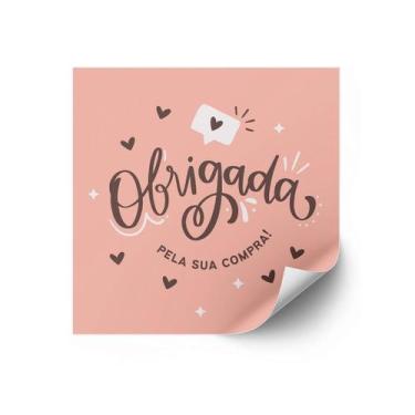 Imagem de Adesivos Frase: Obrigada pela Compra - 1000 unidades - PRONTO PRINT, C