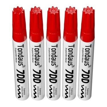 Imagem de CANETA MARCAÇÃO CIRÚRGICA 2.0 a 3.0MM VERM. 05UN TONDAUS 700, VERMELHO