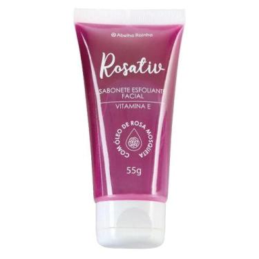 Imagem de Sabonete Esfoliante Facial Com Oleo De Rosa Mosqueta - 55G - Abelha Ra