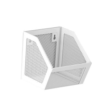 Imagem de IEUDNS Organizador de cozinha com cesto de parede suspenso, cesto de armazenamento moderno e versátil, porta-tempero para de restaurante, sala de, Grade Branca 1