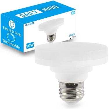 Imagem de Lâmpada LED Puck DAILY HIOO 10W 1100LM 3000K E26, pacote com 2