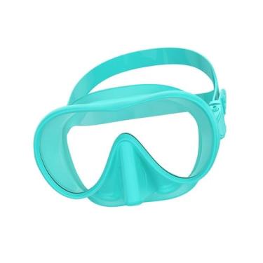 Imagem de rockible Máscara de mergulho com snorkel, óculos antiembaçantes, óculos de natação, com proteção nasal, máscara de natação para áreas externas, piscina, praia, Verde