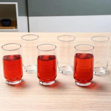 Imagem de Jogo com 24 Copos de Vidro Lights 300ML Long Drink Bebidas Suco - NADI