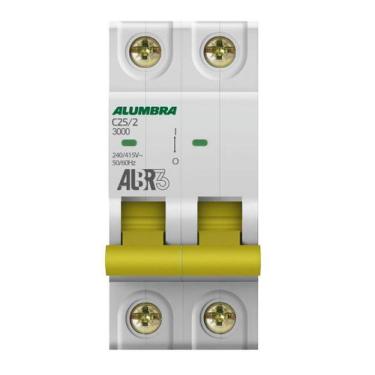 Imagem de Disjuntor Bipolar 2P 25A Curva C ALBR3 Alumbra