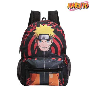 Imagem de Mochila Escolar Bolsa Akatsuki Naruto Anime Preta Costas - Toys 2U