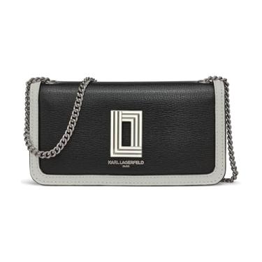 Imagem de Karl Lagerfeld Bolsa de ombro Paris Kosette, preta/branca