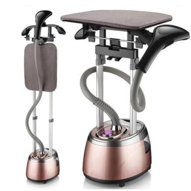 Imagem de Ferro a vapor doméstico de aço inoxidável, aquecimento rápido com tanque de água destacável, ferro a vapor dobrável para roupas, roupas, cortinas, roupa de cama (2000W)