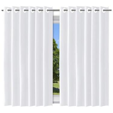 Imagem de Cortina Blackout com Forro 2 em 1 Voil Branco com ilhos - 280x180cm