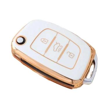 Imagem de Capa De Chave De Carro Dobrável Em TPU Macio Para Hyundai Tucson Sonat
