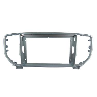 Imagem de Moldura Painel 2 Din 9 Polegadas Sportage 2015 A 2018 Prata