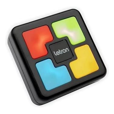 Imagem de Jogo da Memória Letron, Puzzle Colorido com Blocos Iluminados, Base Preta, Brinquedo Educativo Interativo