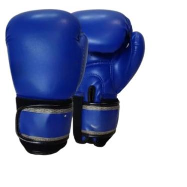 Imagem de Luva De Boxe Muay Thai + Bandagem + Bucal + Case Kickboxing (A/Dourado,10oz)