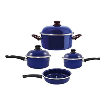 Imagem de Conjunto de Panelas Esmaltadas Azul - 4 peças - Ewel