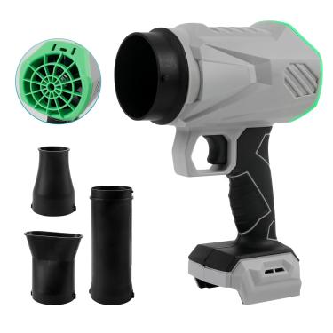 Imagem de Soprador de folhas sem fio apto para bateria Makita de 18 v, motor sem escovas de 680 W 459 CFM 134 MPH 500000 RPM soprador portátil leve com 3 bocais para pátio, garagem, carro, soprando folhas