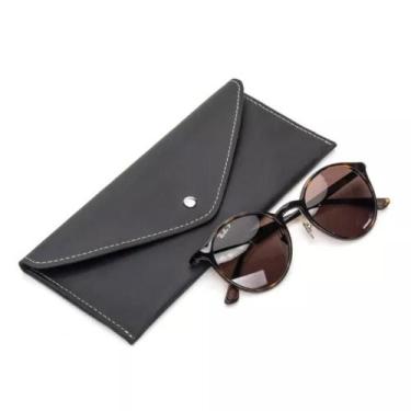 Imagem de Estojo de Óculos Luxo em Couro Legítimo Premium Bertoni, Crazy horse p