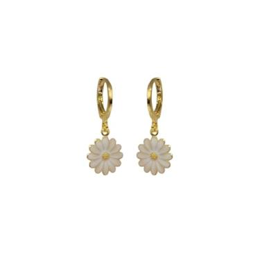 Imagem de Brinco Infantil Florzinha do Campo Folheado Ouro 18k Antialérgico