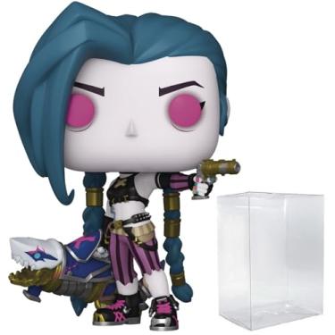 Imagem de POP TV: Arcane League of Legends - Boneco de vinil Funko Jinx (incluído com caixa protetora compatível), multicolorido, 9,5 cm