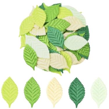 Imagem de SOFPLATE 1 conjunto com 200 peças, 5 cores, folhas de papel artificiais, folhas de papel, plástico simulado, cores mistas, decorações de folhas para scrapbooking, cartão faça você mesmo, suprimentos