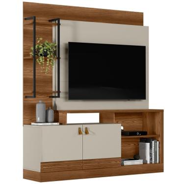 Imagem de Estante Painel Para TV 50 Pol 160cm River L05 Freijó Off White - Lyam Decor