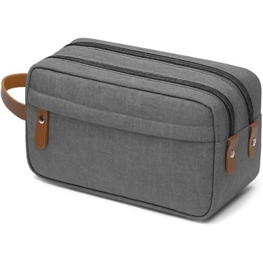 Imagem de Necessaire de Viagem Masculina Executiva Feminina Unissex, Bolsa Organizadora com Alça, Estojo Grande, Tecido Impermeável Preminum (Cinza)