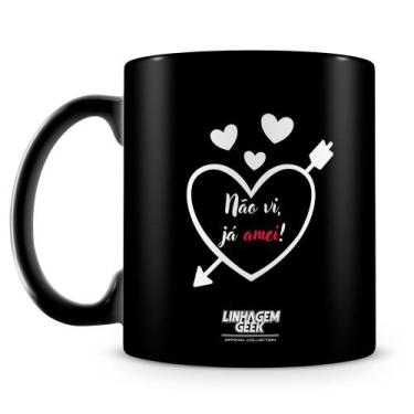 Imagem de Caneca Linhagem Geek Amei - Cerâmica Preta 325ml - Amo Canecas