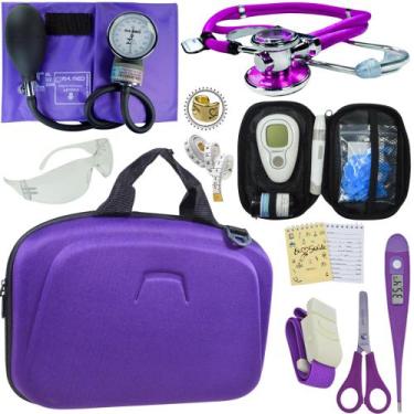 Imagem de Kit Enfermagem Maleta Completo Super Luxo + Monitor Glicose - Love Sau