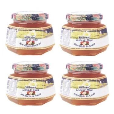 Imagem de Geleia Diet De Maçã Natural 4 Potes 270g Fazenda Sonnenhof