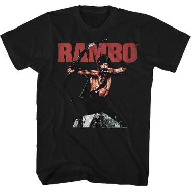 Imagem de Camisa Rambo de arco e flecha preta - Rockinstone