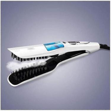 Imagem de Alisadores de cabelo vaporizador de vapor de íon negativo alisador de 