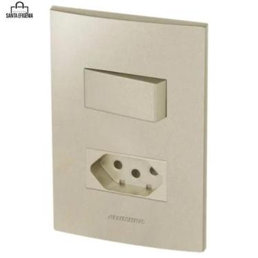 Imagem de Kit It Paralelo Tomada 20A Champanhe Inova Pro Class Alumbra