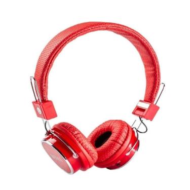 Imagem de Fone De Ouvido Bluetooth Micro Sd Mp3 Rádio Fm Player B05 Vermelho
