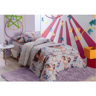 Imagem de Kit Jogo De Cama E Kit Cobre Leito Solteiro Lira Happy Day