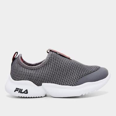 Imagem de Tênis Infantil Fila Funny Unissex, Grafite, Vermelho, 35