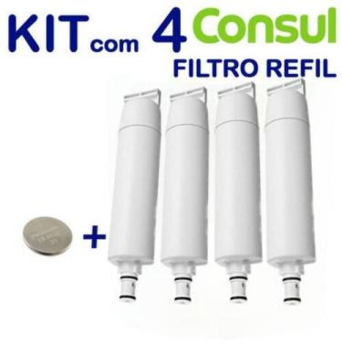 Imagem de Kit 4 Filtro Refil Consul Para Purificador De Água Cpc34Ab - Acquabios