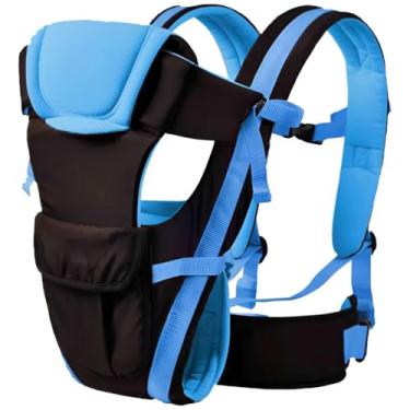 Imagem de Bolsa Canguru Carregador Ergonômico Para Bebê Assento，Adequado Para Bebês De 2 A 24 Meses (Azul)
