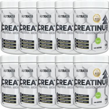 Imagem de Kit 10X Creatina Up Monohidratada Vegano - 100g Natural - Nutrata-Masculino