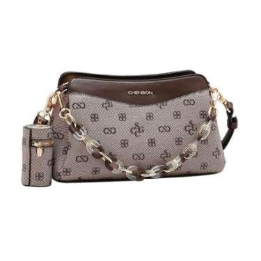 Imagem de Bolsa Feminina Chenson Monograma Atemporal 3485416 Café-Feminino