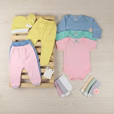 Imagem de Kit 15 Pçs Roupa Bebê Roupinhas Sortidas Body Enxoval Menino Menina - 
