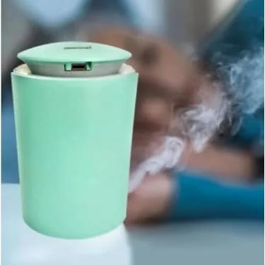 Imagem de Umidificador Portátil com LED e USB – Difusor de Aromas Silencioso para Casa, Escritório e Carro (Verde)